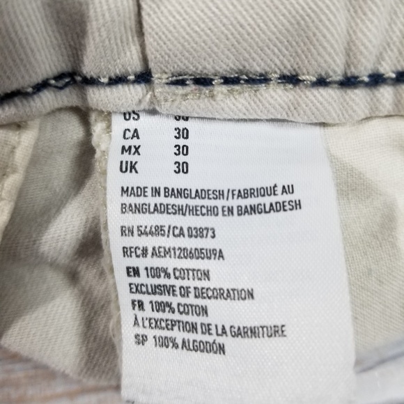 American Eagle Mens 30W Light Khaki Shorts G32 - Picture 6 of 6